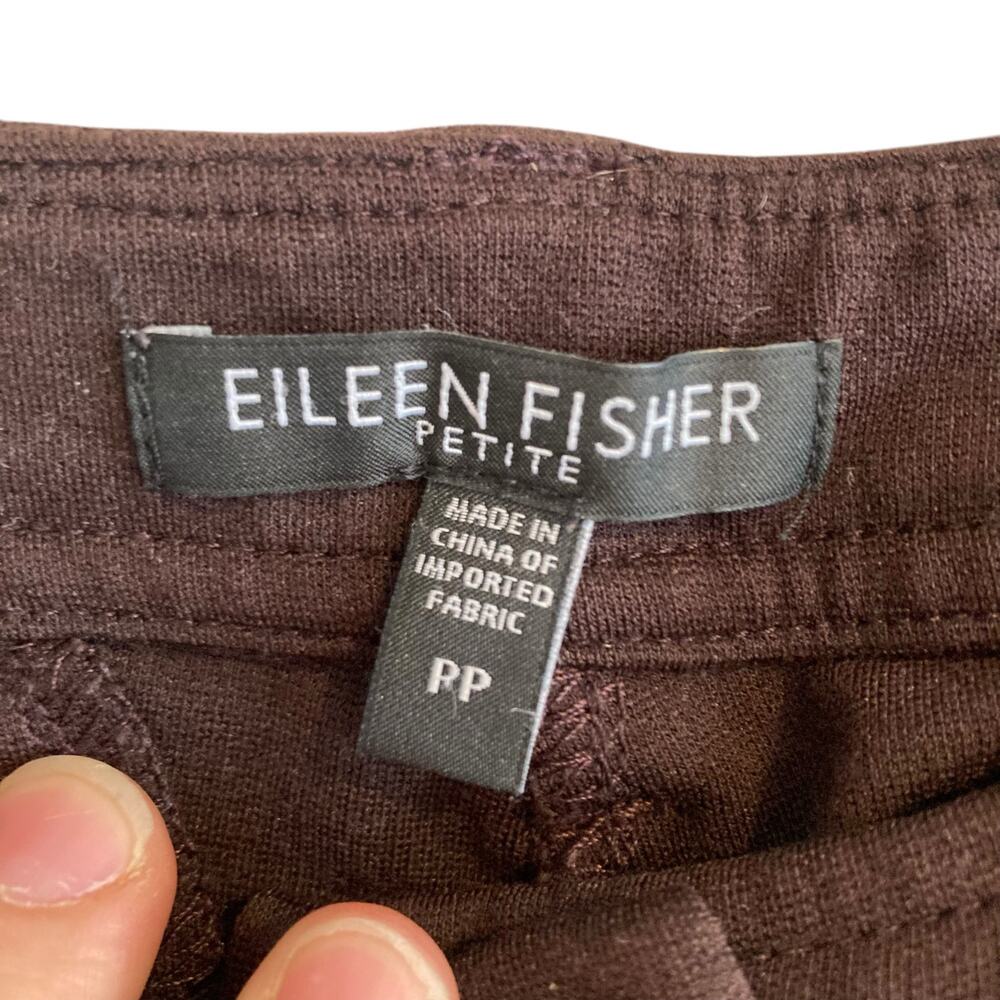 Eileen Fisher Maroon Bootcut Pants Womens Sz 28 Stretch Mid Rise Business Comfy - Picture 7 of 16